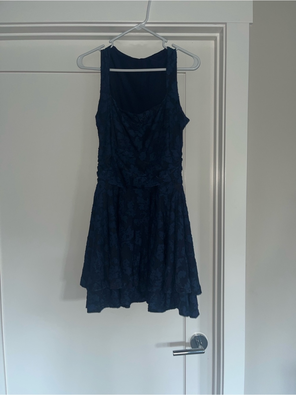 Sleeveless Navy Lace Skater Dress - Classic Women's Dress